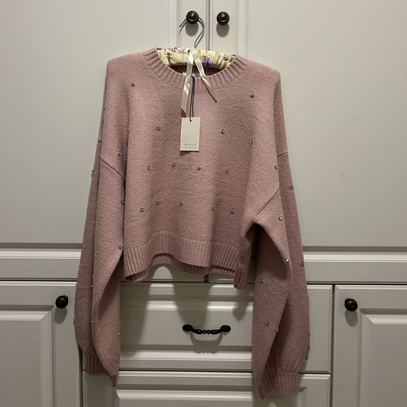NWT Mable Ultra Soft Rhinestone Bell Sleeve Sweater Size M - Picture 4 of 5